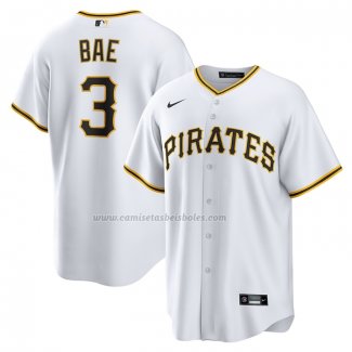 Camiseta Beisbol Hombre Pittsburgh Pirates Ji-Hwan Bae Replica Blanco