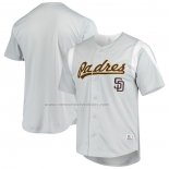 Camiseta Beisbol Hombre San Diego Padres Button Down Chase Gris