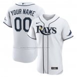 Camiseta Beisbol Hombre Tampa Bay Rays Primera Autentico Personalizada Blanco