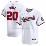Camiseta Beisbol Hombre Washington Nationals Keibert Ruiz Primera Limited Blanco