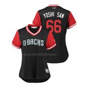 Camiseta Beisbol Mujer Arizona Diamondbacks Yoshihisa Hirano 2018 LLWS Players Weekend Yoshi San Negro