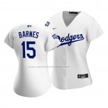 Camiseta Beisbol Mujer Los Angeles Dodgers Austin Barnes Replica Primera 2020 Blanco