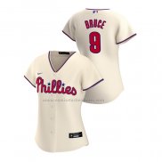 Camiseta Beisbol Mujer Philadelphia Phillies Jay Bruce Replica Alterno 2020 Crema
