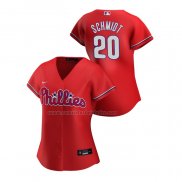 Camiseta Beisbol Mujer Philadelphia Phillies Mike Schmidt Replica Alterno 2020 Rojo
