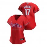 Camiseta Beisbol Mujer Philadelphia Phillies Rhys Hoskins Replica Alterno 2020 Rojo
