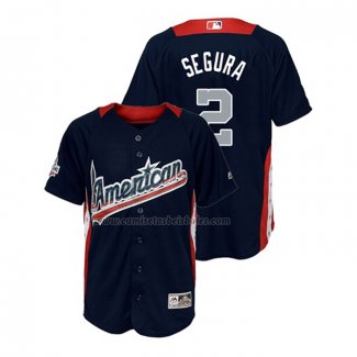 Camiseta Beisbol Nino All Star 2018 Jean Segura Primera Run Derby American League Azul