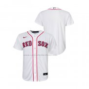 Camiseta Beisbol Nino Boston Red Sox Replica Primera Blanco