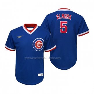 Camiseta Beisbol Nino Chicago Cubs Albert Almora Jr. Cooperstown Collection Road Azul