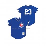 Camiseta Beisbol Nino Chicago Cubs Ryne Sandberg Cooperstown Collection Mesh Batting Practice Azul