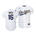 Camiseta Beisbol Nino Los Angeles Dodgers Will Smith 2021 Gold Program Replica Blanco