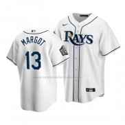 Camiseta Beisbol Nino Tampa Bay Rays Manuel Margot Primera Replica 2020 Blanco