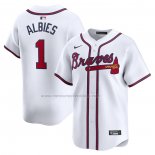 Camiseta Beisbol Hombre Atlanta Braves Ozzie Albies Primera Limited Blanco