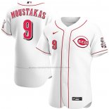 Camiseta Beisbol Hombre Cincinnati Reds Mike Moustakas Primera Autentico Blanco