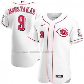 Camiseta Beisbol Hombre Cincinnati Reds Mike Moustakas Primera Autentico Blanco