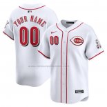 Camiseta Beisbol Hombre Cincinnati Reds Primera Limited Personalizada Blanco