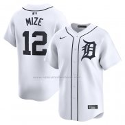 Camiseta Beisbol Hombre Detroit Tigers Casey Mize Primera Limited Blanco