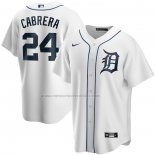 Camiseta Beisbol Hombre Detroit Tigers Miguel Cabrera Primera Replica Blanco