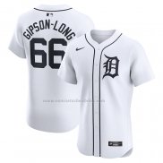 Camiseta Beisbol Hombre Detroit Tigers Sawyer Gipson-Long Primera Elite Blanco