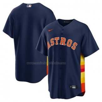 Camiseta Beisbol Hombre Houston Astros Alterno Replica Azul