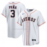 Camiseta Beisbol Hombre Houston Astros Jeremy Pea Primera Replica Blanco