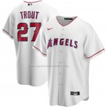 Camiseta Beisbol Hombre Los Angeles Angels Mike Trout Primera Replica Blanco
