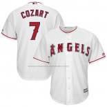 Camiseta Beisbol Hombre Los Angeles Angels Zack Cozart Majestic Primera Cool Base Blanco