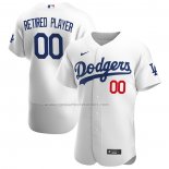 Camiseta Beisbol Hombre Los Angeles Dodgers Pick-A-Player Retired Roster Primera Autentico Blanco