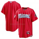 Camiseta Beisbol Hombre Miami Marlins 2021 City Connect Replica Rojo