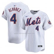 Camiseta Beisbol Hombre New York Mets Francisco Alvarez Primera Limited Blanco