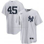 Camiseta Beisbol Hombre New York Yankees Gerrit Cole Primera Replica Blanco