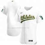 Camiseta Beisbol Hombre Oakland Athletics Primera Autentico Blanco Camiseta Beisbol Hombre Oakland Athletics Primera Autentico Blanco