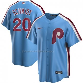 Camiseta Beisbol Hombre Philadelphia Phillies Mike Schmidt Road Cooperstown Collection Replica Azul