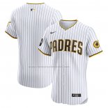 Camiseta Beisbol Hombre San Diego Padres Primera Elite Patch Blanco