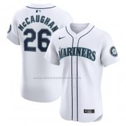 Camiseta Beisbol Hombre Seattle Mariners Darren McCaughan Primera Elite Blanco