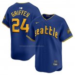 Camiseta Beisbol Hombre Seattle Mariners Ken Griffey Jr. Mitchell & Ness Cooperstown Collection Mesh Batting Practice Azul