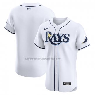 Camiseta Beisbol Hombre Tampa Bay Rays Primera Elite Blanco