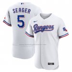 Camiseta Beisbol Hombre Texas Rangers Corey Seager Primera Autentico Blanco