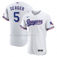 Camiseta Beisbol Hombre Texas Rangers Corey Seager Primera Autentico Blanco