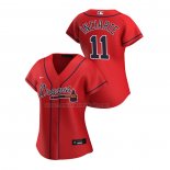 Camiseta Beisbol Mujer Atlanta Braves Ender Inciarte Replica Alterno 2020 Rojo
