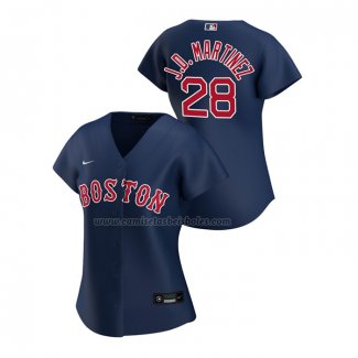 Camiseta Beisbol Mujer Boston Red Sox J.d. Martinez Replica Alterno 2020 Azul