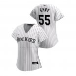 Camiseta Beisbol Mujer Colorado Rockies Jon Gray Replica Primera 2020 Blanco