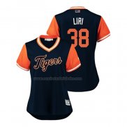 Camiseta Beisbol Mujer Detroit Tigers Francisco Liriano 2018 LLWS Players Weekend Liri Azul