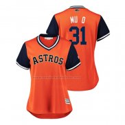 Camiseta Beisbol Mujer Houston Astros Collin Mchugh 2018 LLWS Players Weekend Mu Q Orange