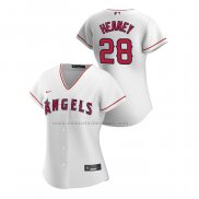 Camiseta Beisbol Mujer Los Angeles Angels Andrew Heaney Replica Primera 2020 Blanco