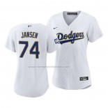 Camiseta Beisbol Mujer Los Angeles Dodgers Kenley Jansen 2021 Gold Program Replica Blanco
