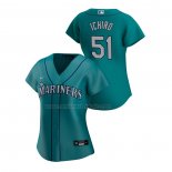 Camiseta Beisbol Mujer Seattle Mariners Ichiro Suzuki Replica Alterno 2020 Verde