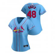 Camiseta Beisbol Mujer St. Louis Cardinals Harrison Bader Replica Alterno 2020 Azul