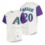 Camiseta Beisbol Nino Arizona Diamondbacks Luis Gonzalez Cooperstown Collection Alterno Crema Camiseta Beisbol Nino Arizona Diamondbacks Luis Gonzalez Cooperstown Collection Alterno Crema