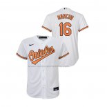 Camiseta Beisbol Nino Baltimore Orioles Trey Mancini Replica Primera Blanco