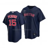 Camiseta Beisbol Nino Boston Red Sox Dustin Pedroia Replica Alterno 2020 Azul